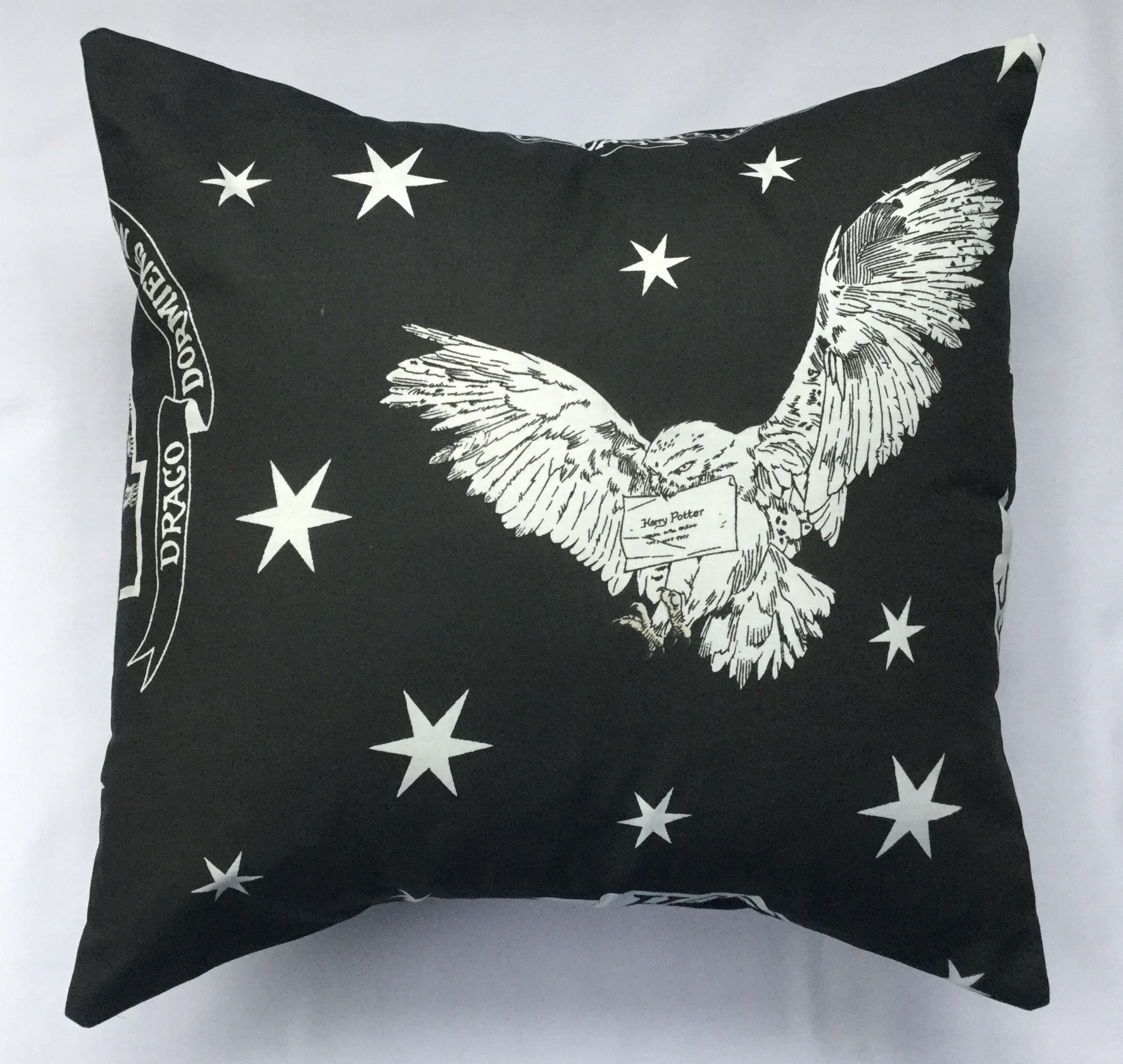 Harry Potter Hedwig Delivering Hogwarts Letter Cushion Handmade